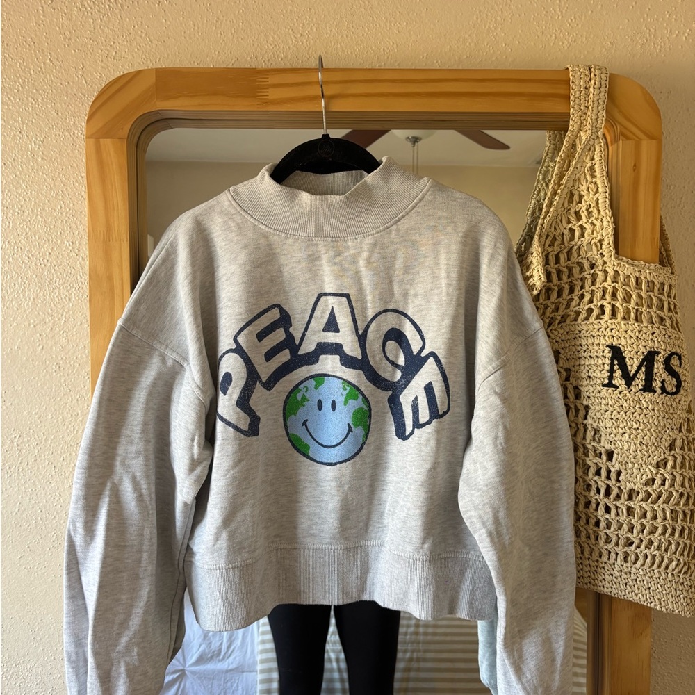 Gray Peace Graphic Sweatshirt